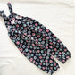 OshKosh Black Floral Cord Bubble Overalls