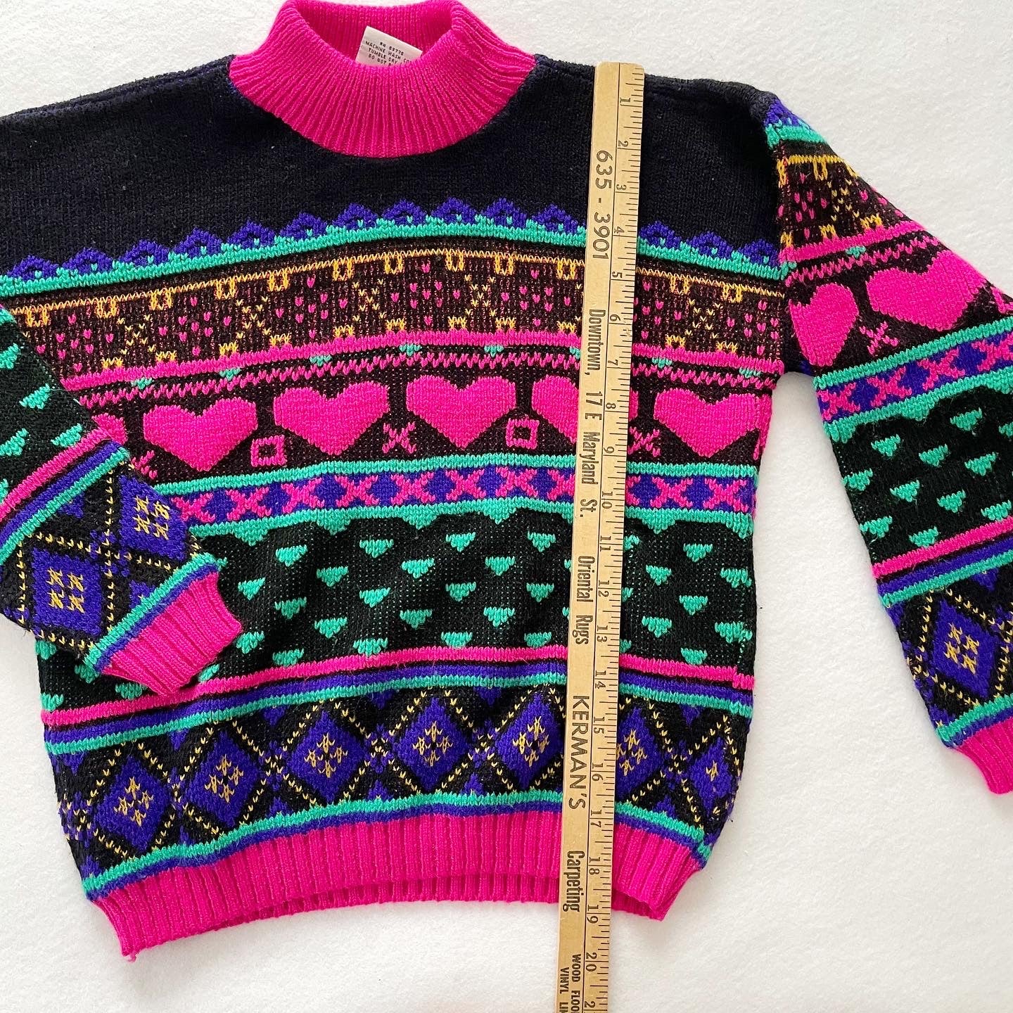 Hearts Fair Isle Mockneck Sweater