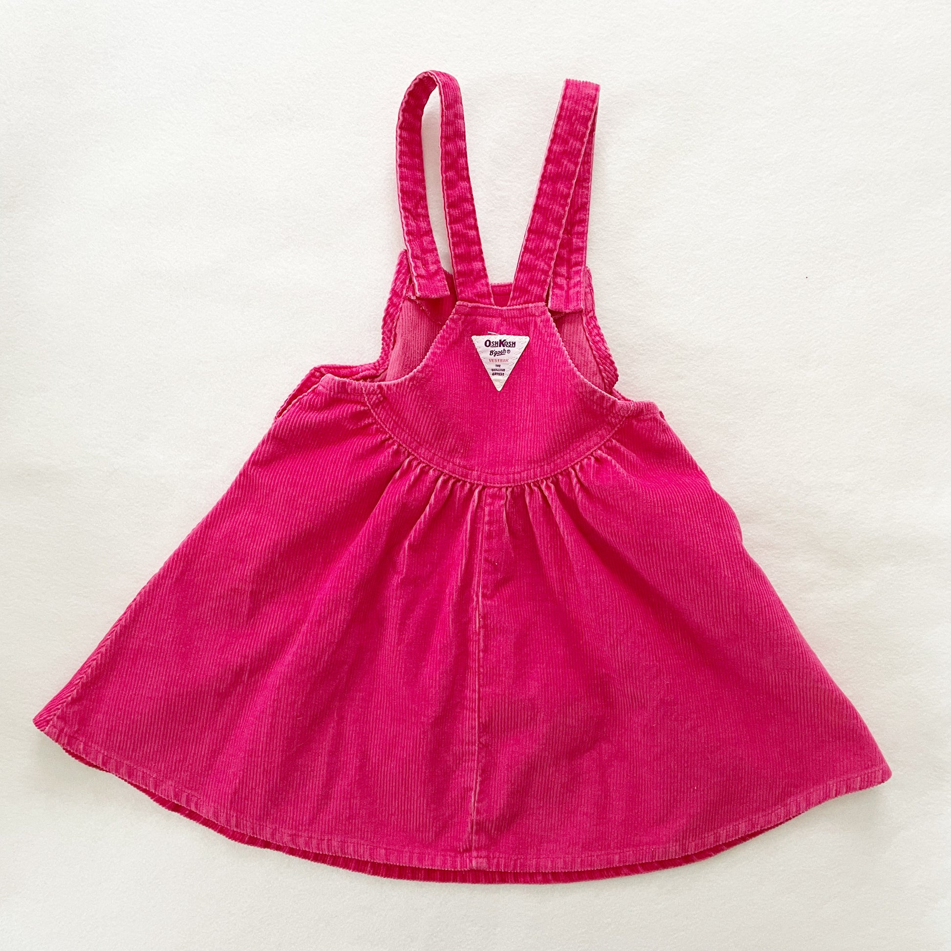 OshKosh Pink Rose Cord Skirtall - Yellow Clover Vintage Kids Clothes
