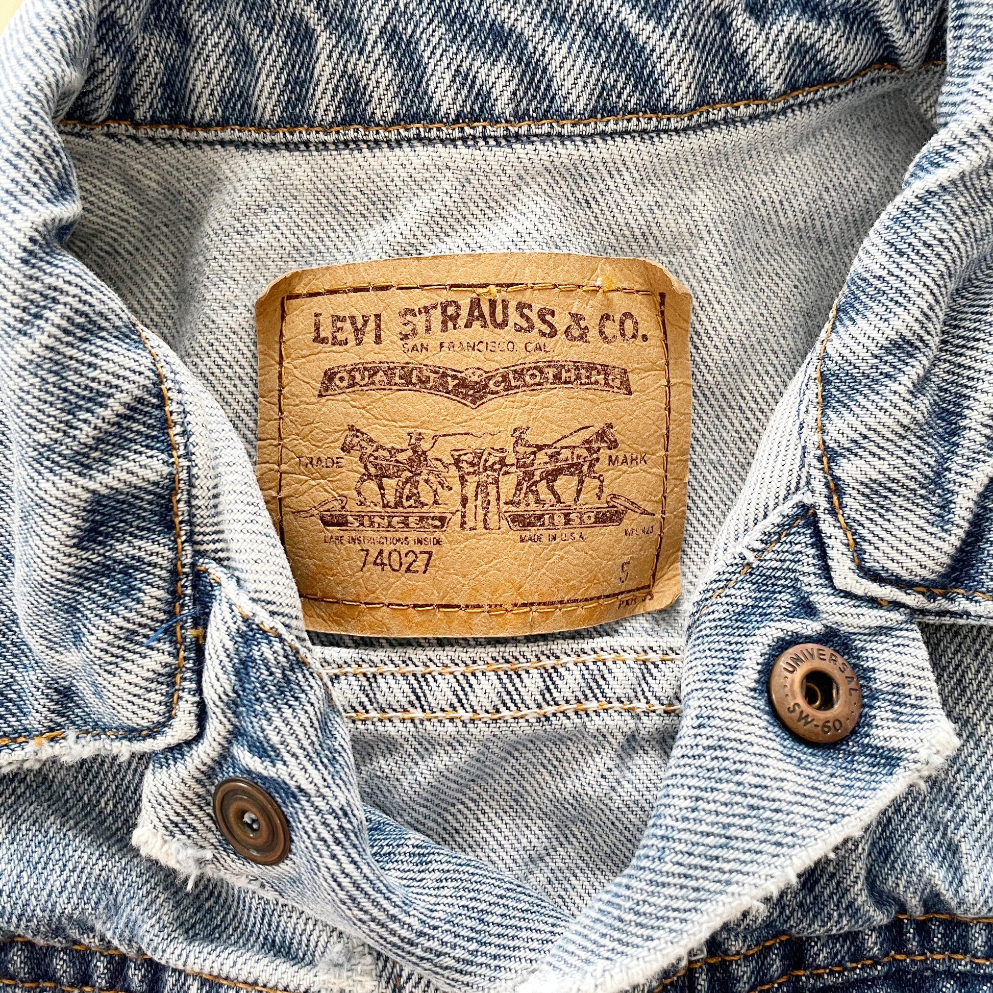 Vintage Levi’s Orange Tab Trucker Jacket - Yellow Clover Vintage Kids Clothes
