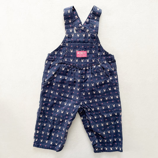 OshKosh Bunny Hearts Woven Overalls