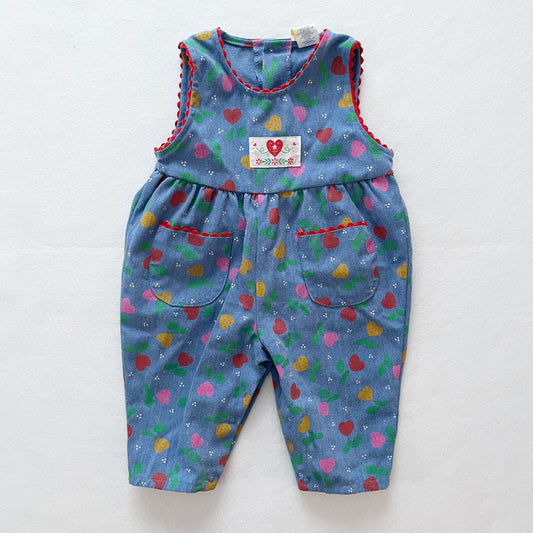 Chambray Heart Print Romper