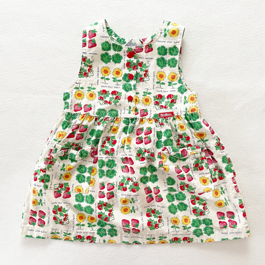 OshKosh Garden Print Dress - Yellow Clover Vintage Kids Clothes