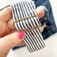 OshKosh Dark Denim Stripe Overalls - Yellow Clover Vintage Kids Clothes