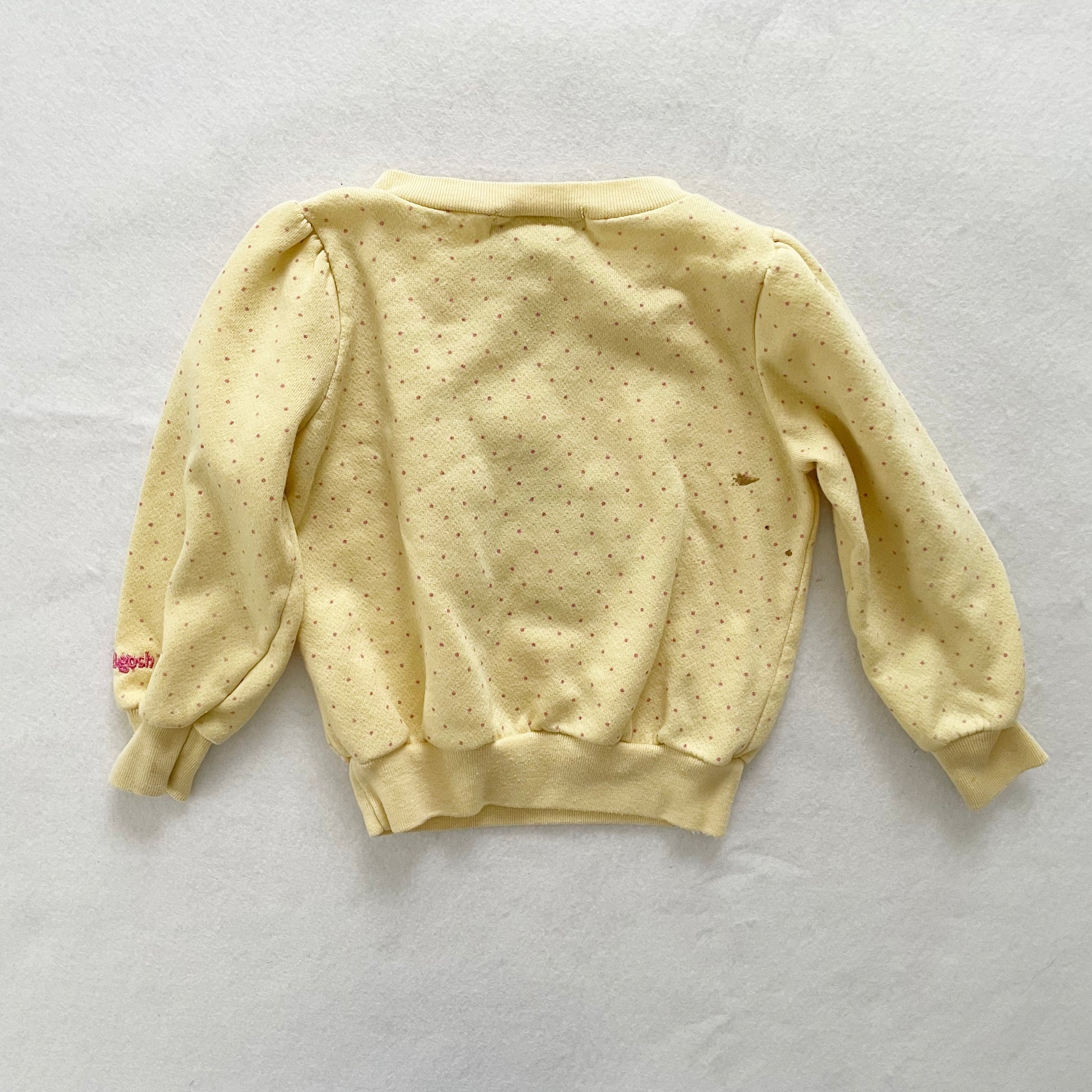 OshKosh Bunny Sweatshirt - Yellow Clover Vintage Kids Clothes