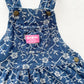 OshKosh Floral Woven Denim Skirtall - Yellow Clover Vintage Kids Clothes