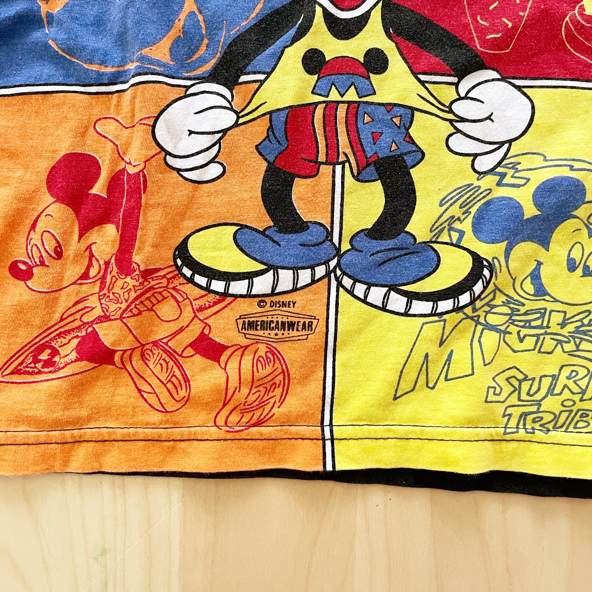 Surf Mickey Hooded Tee - Yellow Clover Vintage Kids Clothes
