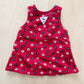 Baby B’gosh Red Flower Print Cord Pinafore Dress - Yellow Clover Vintage Kids Clothes