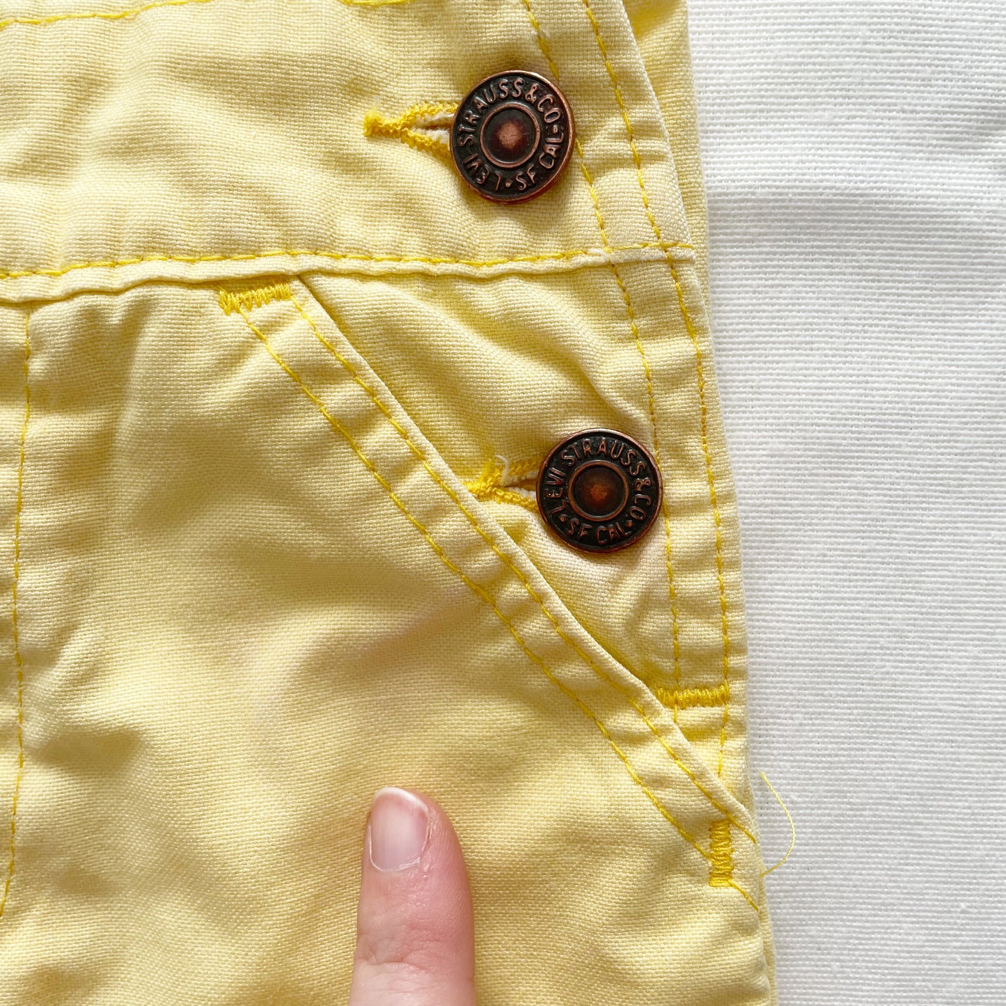 Levi’s Light Yellow Overalls • 2T/3T? - Yellow Clover Vintage Kids Clothes