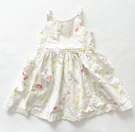 OshKosh White Floral Dress - Yellow Clover Vintage Kids Clothes