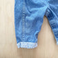 OshKosh Blue Wash Floral Accent Overalls - Yellow Clover Vintage Kids Clothes
