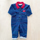 OshKosh Shape Woven Denim Jumpsuit - Yellow Clover Vintage Kids Clothes