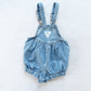 Baby B’gosh Lighter Wash Bubble Overalls - Yellow Clover Vintage Kids Clothes