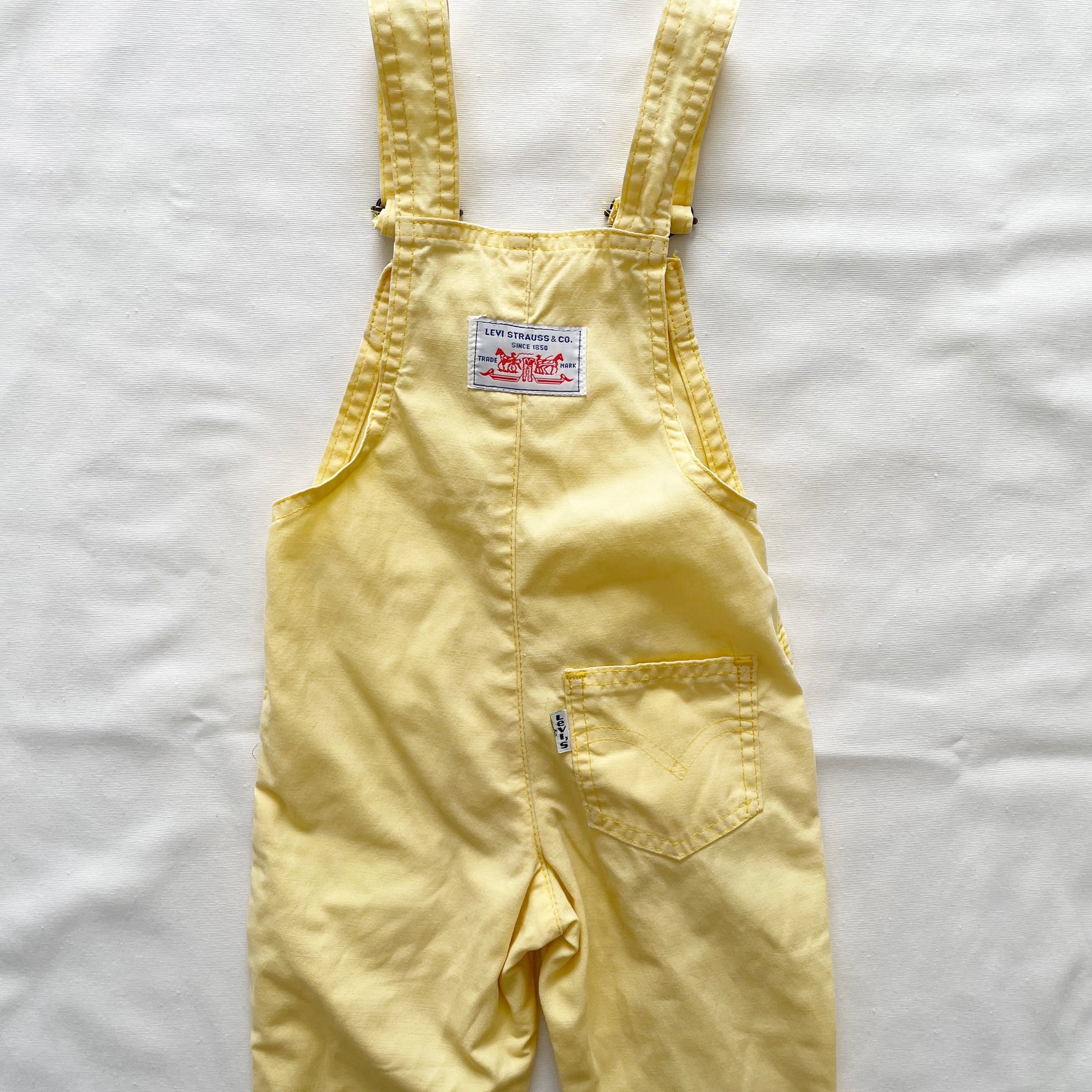 Levi’s Light Yellow Overalls • 2T/3T? - Yellow Clover Vintage Kids Clothes