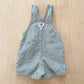 OshKosh Green Fine Striped Shortalls - Yellow Clover Vintage Kids Clothes