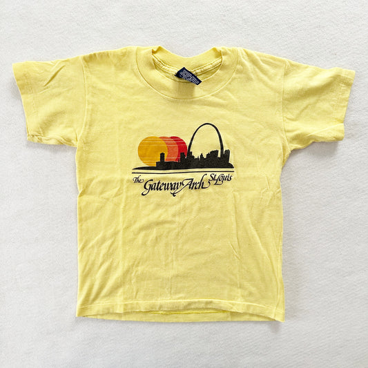 St. Louis Arch Tourist Tee - Yellow Clover Vintage Kids Clothes