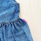 Vintage OshKosh Acid Wash Sleeveless Dress - Yellow Clover Vintage Kids Clothes