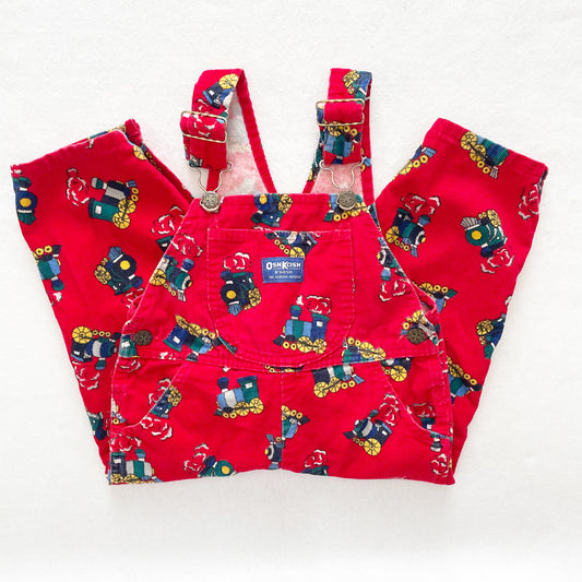 OshKosh Train Cord Overalls - Yellow Clover Vintage Kids Clothes