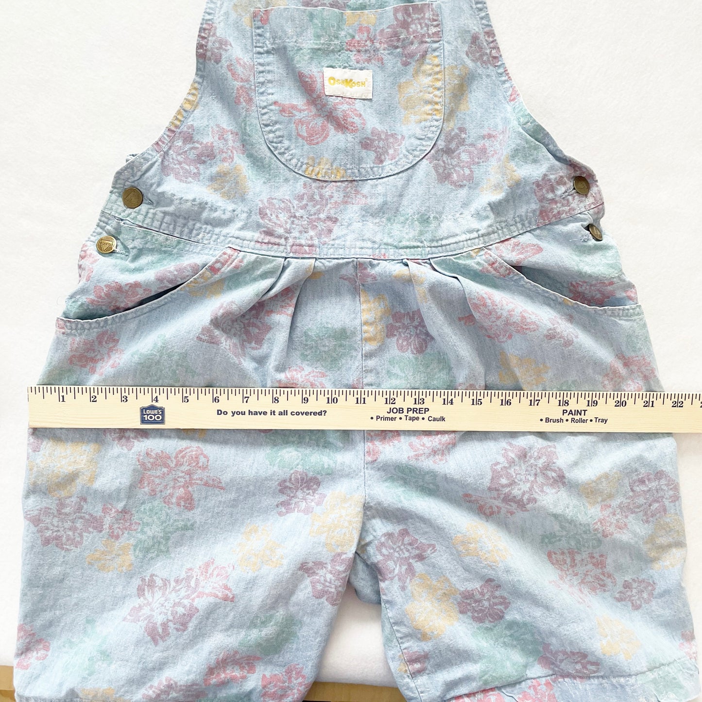 OshKosh Women’s Floral Chambray Shortalls