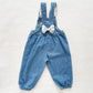 OshKosh Striped Accent Bubble Overalls - Yellow Clover Vintage Kids Clothes