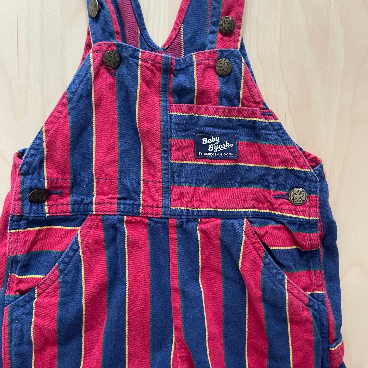 Vintage OshKosh Wide Stripe Overalls