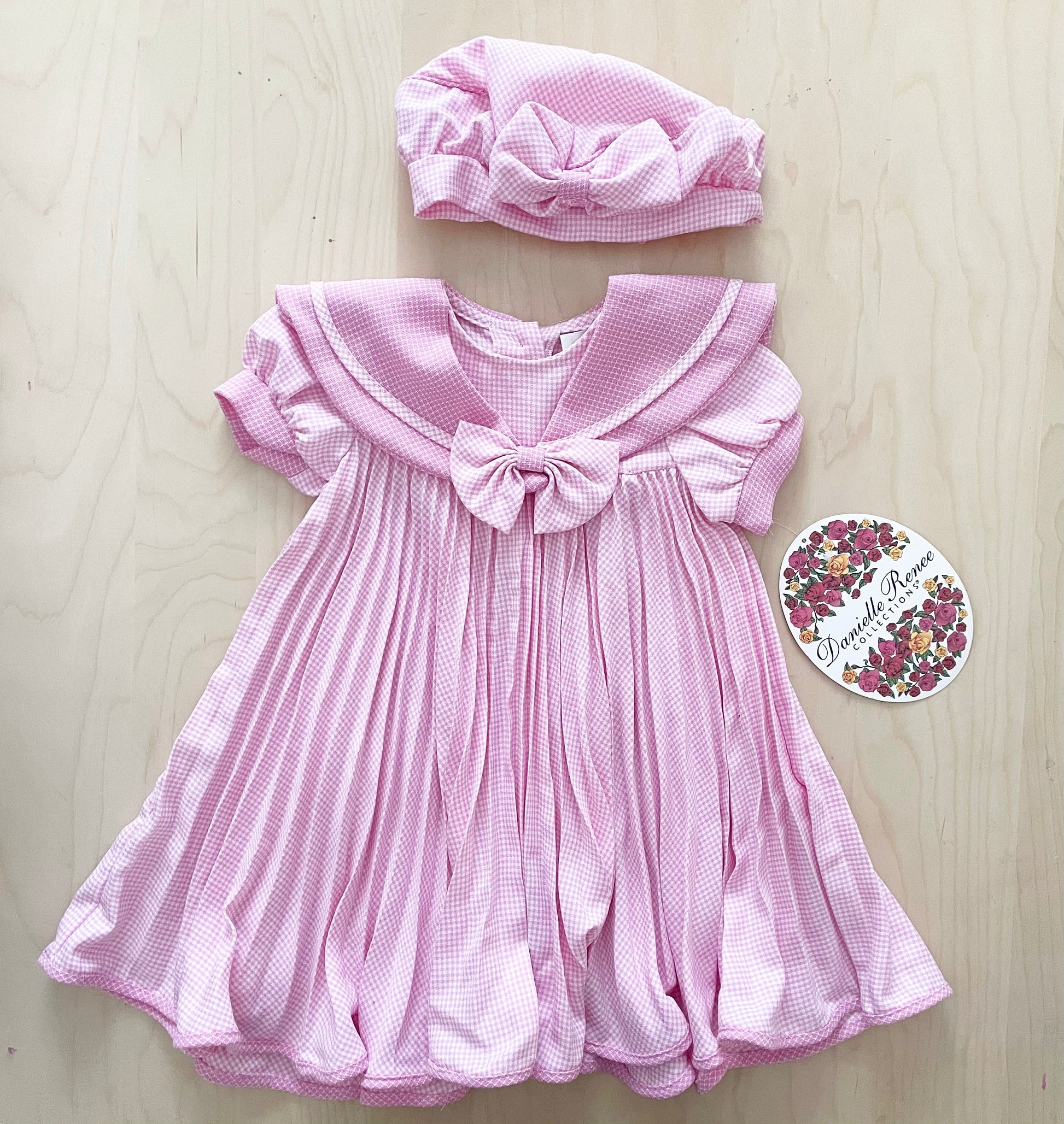 Deadstock Sailor Dress + Hat Set - Yellow Clover Vintage Kids Clothes