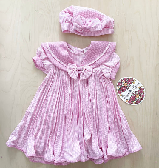Deadstock Sailor Dress + Hat Set - Yellow Clover Vintage Kids Clothes