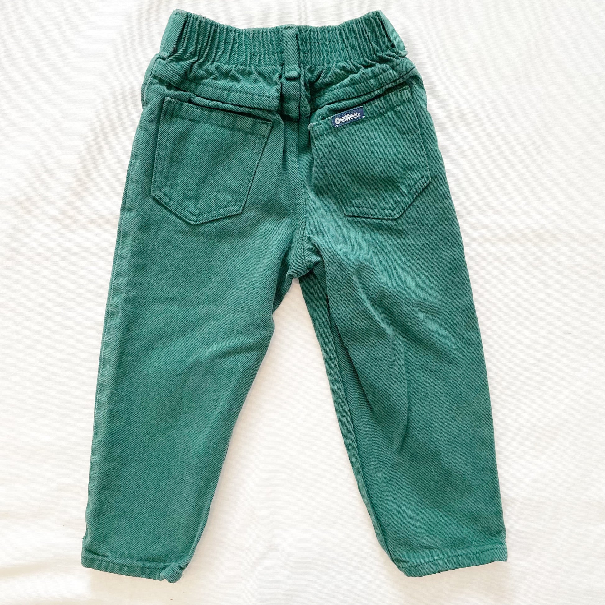 OshKosh Dark Green Pants - Yellow Clover Vintage Kids Clothes