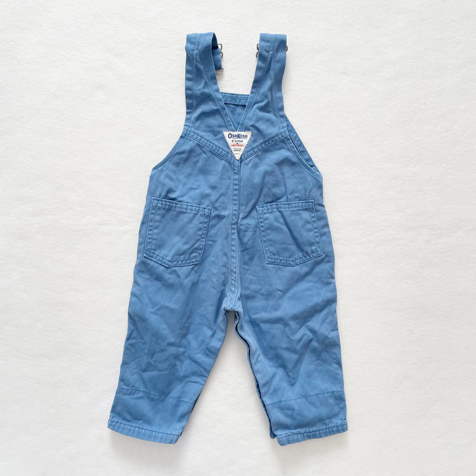 OshKosh Blue Plaid Accent Overalls - Yellow Clover Vintage Kids Clothes