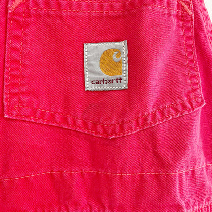 Carhartt Red Flannel-Lined Overalls • 2T (?) - Yellow Clover Vintage Kids Clothes