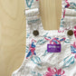 Vintage OshKosh Tropical Flower Print Shortalls - Yellow Clover Vintage Kids Clothes