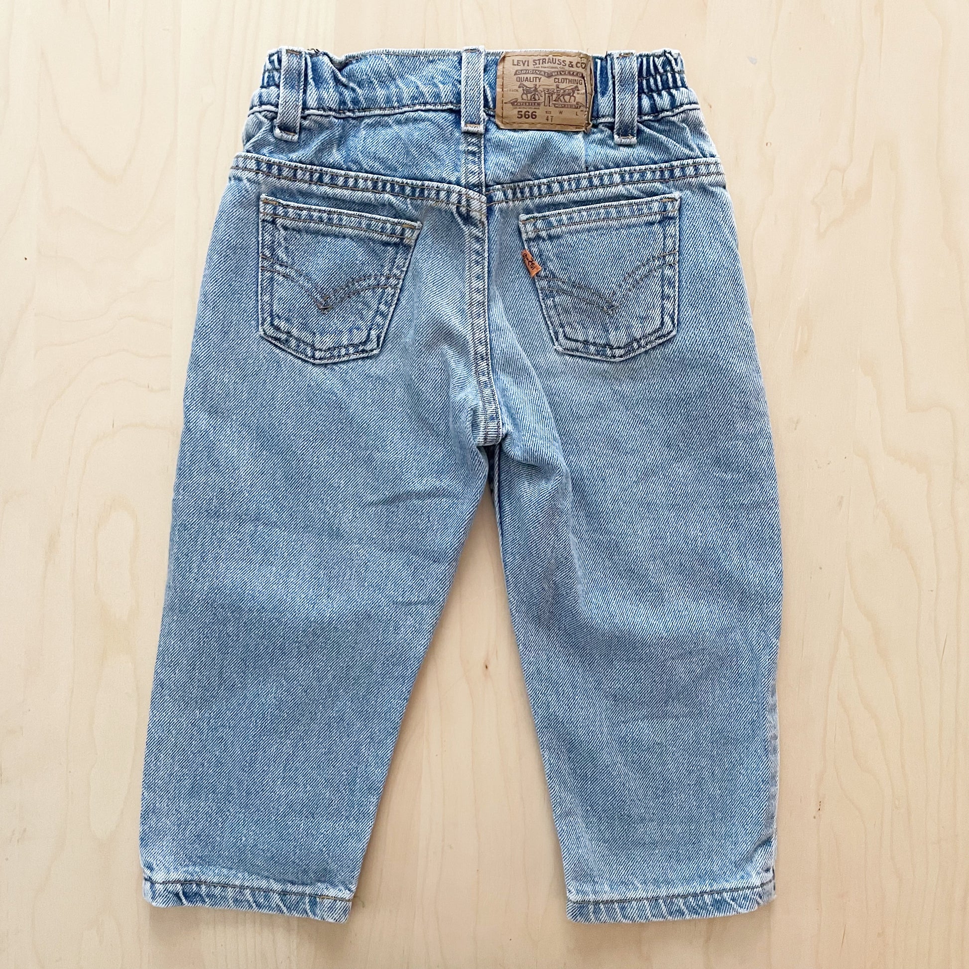 Levi’s 556 Cinched Waist Orange Tab Jeans - Yellow Clover Vintage Kids Clothes