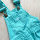 Vintage OshKosh Mint Blue Overalls - Yellow Clover Vintage Kids Clothes