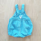 Vintage OshKosh Turquoise Engineer Stripe Bubble Overalls - Yellow Clover Vintage Kids Clothes