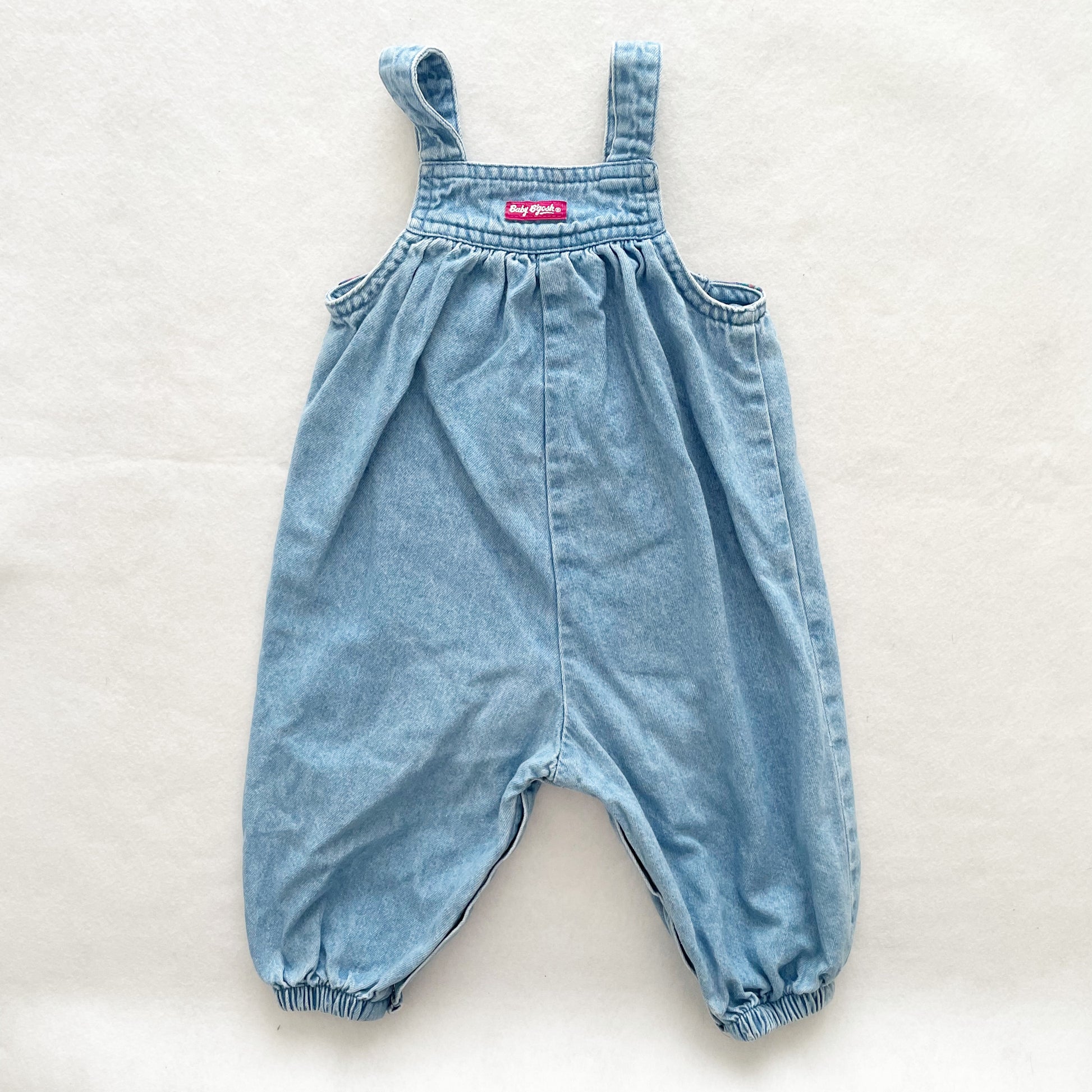 Baby B’gosh Kitty Denim Overalls - Yellow Clover Vintage Kids Clothes