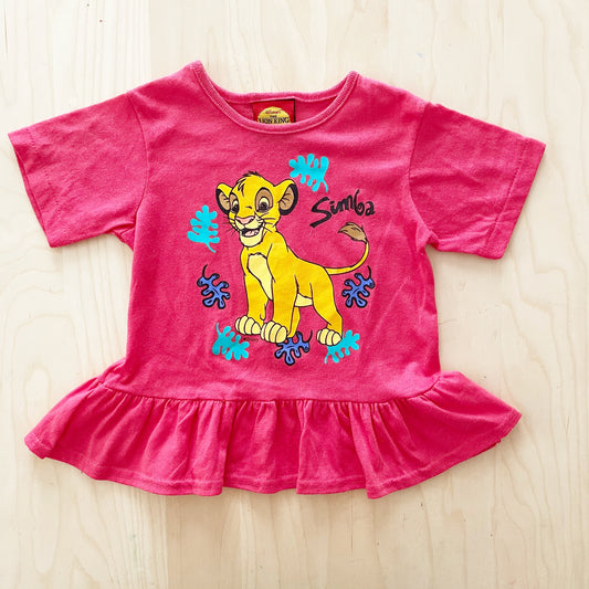 Lion King Simba Peplum Tee - Yellow Clover Vintage Kids Clothes