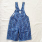 OshKosh Blue Striped Floral Print Shortalls - Yellow Clover Vintage Kids Clothes