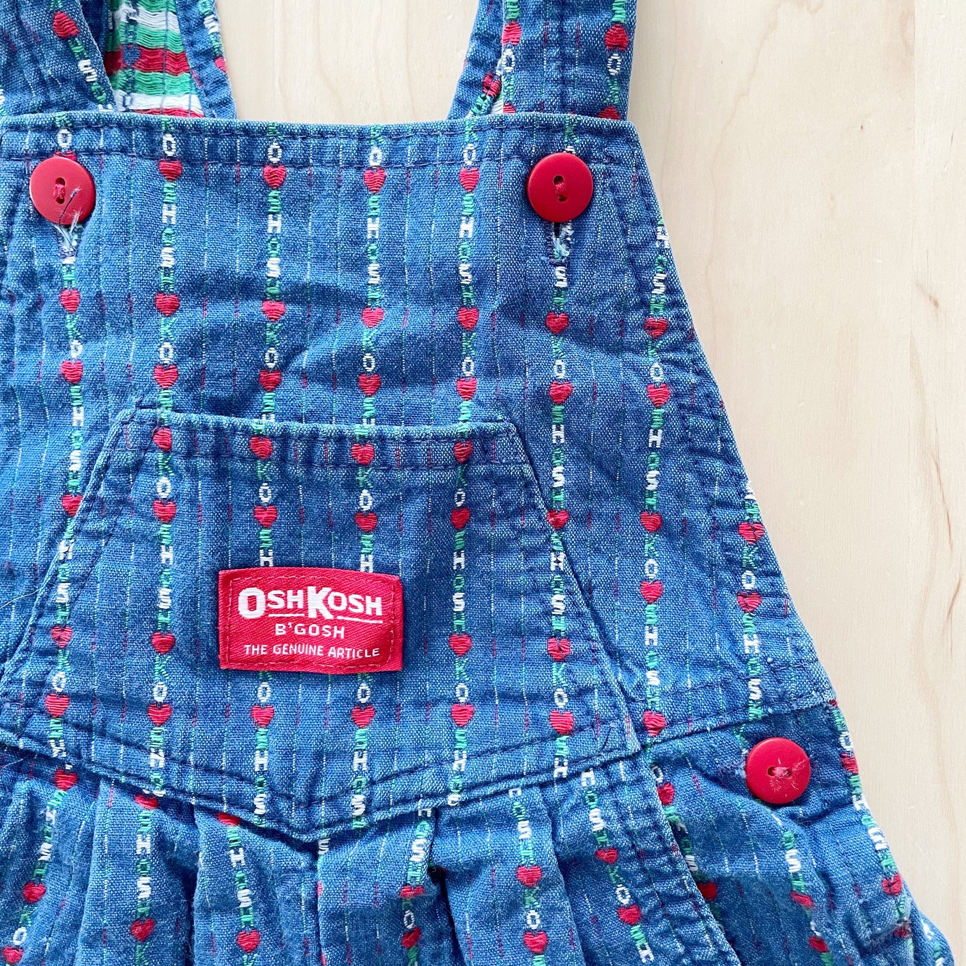 OshKosh Spell Out Shortalls - Yellow Clover Vintage Kids Clothes