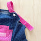 OshKosh Denim Dot Skirtall - Yellow Clover Vintage Kids Clothes