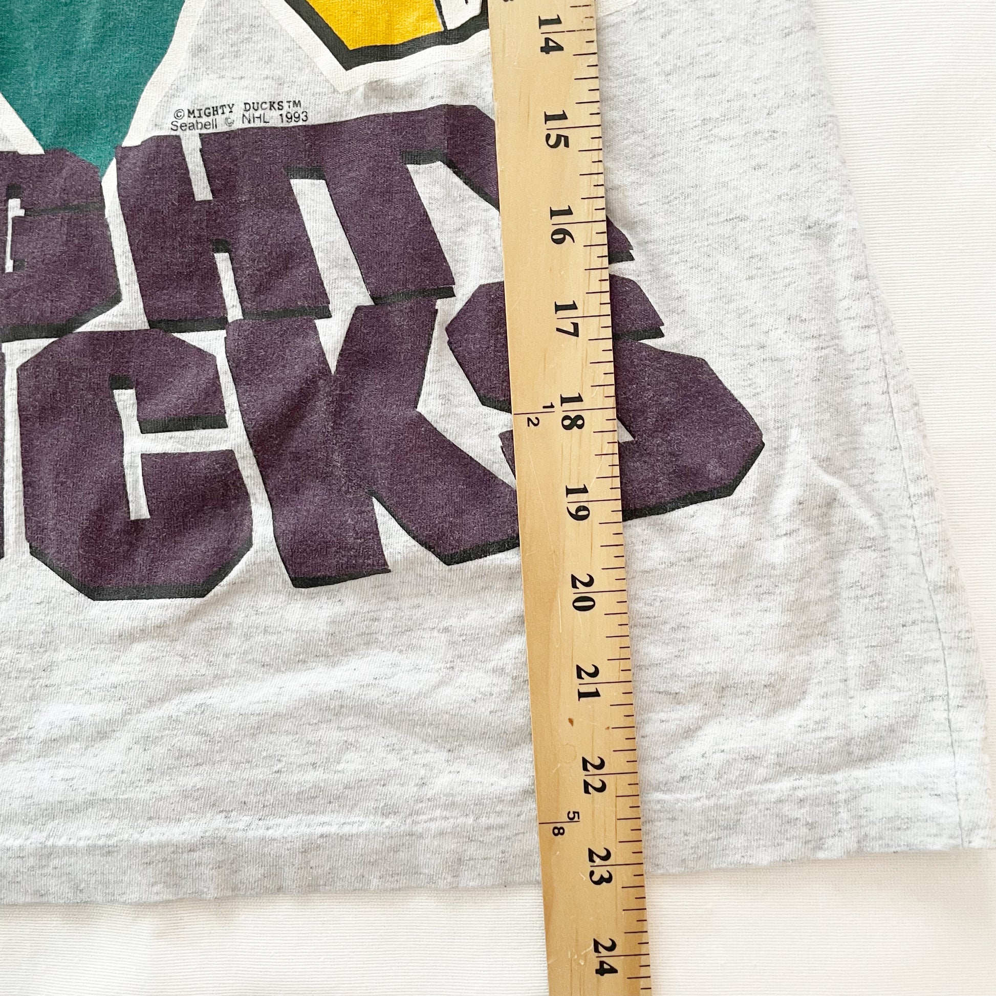 Adult Mighty Ducks Hooded Tee - Yellow Clover Vintage Kids Clothes