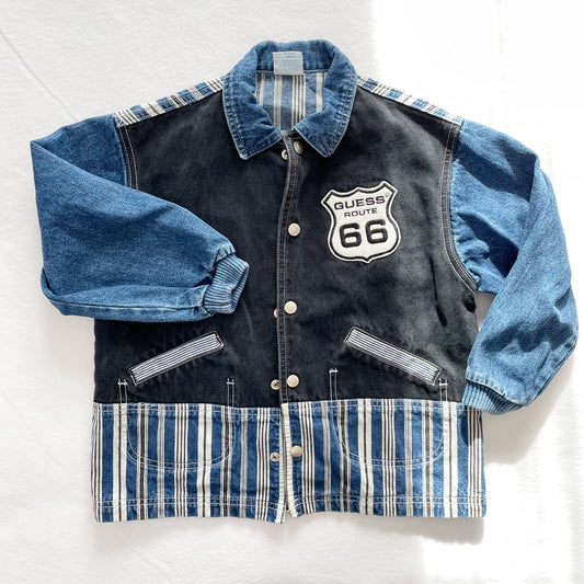 Guess Route 66 Denim Jacket - Yellow Clover Vintage Kids Clothes