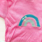 Pink/Mint Rainbow Appliqué Set • 18m - Yellow Clover Vintage Kids Clothes