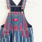 OshKosh Striped Lined Denim Overalls - Yellow Clover Vintage Kids Clothes