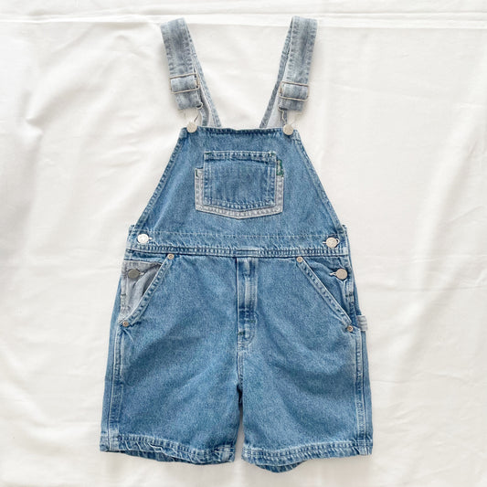 OshKosh Denim Accent Shortalls - Yellow Clover Vintage Kids Clothes