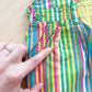 Vintage Euro Striped Cotton Overalls