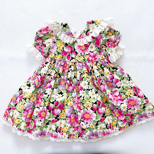 Sylvia Whyte Spring Floral Dress - Yellow Clover Vintage Kids Clothes