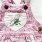 OshKosh Floral Woven Shortalls - Yellow Clover Vintage Kids Clothes