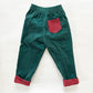 Green Cord Pants - Yellow Clover Vintage Kids Clothes