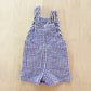 Honors Seersucker Gingham Shortalls - Yellow Clover Vintage Kids Clothes