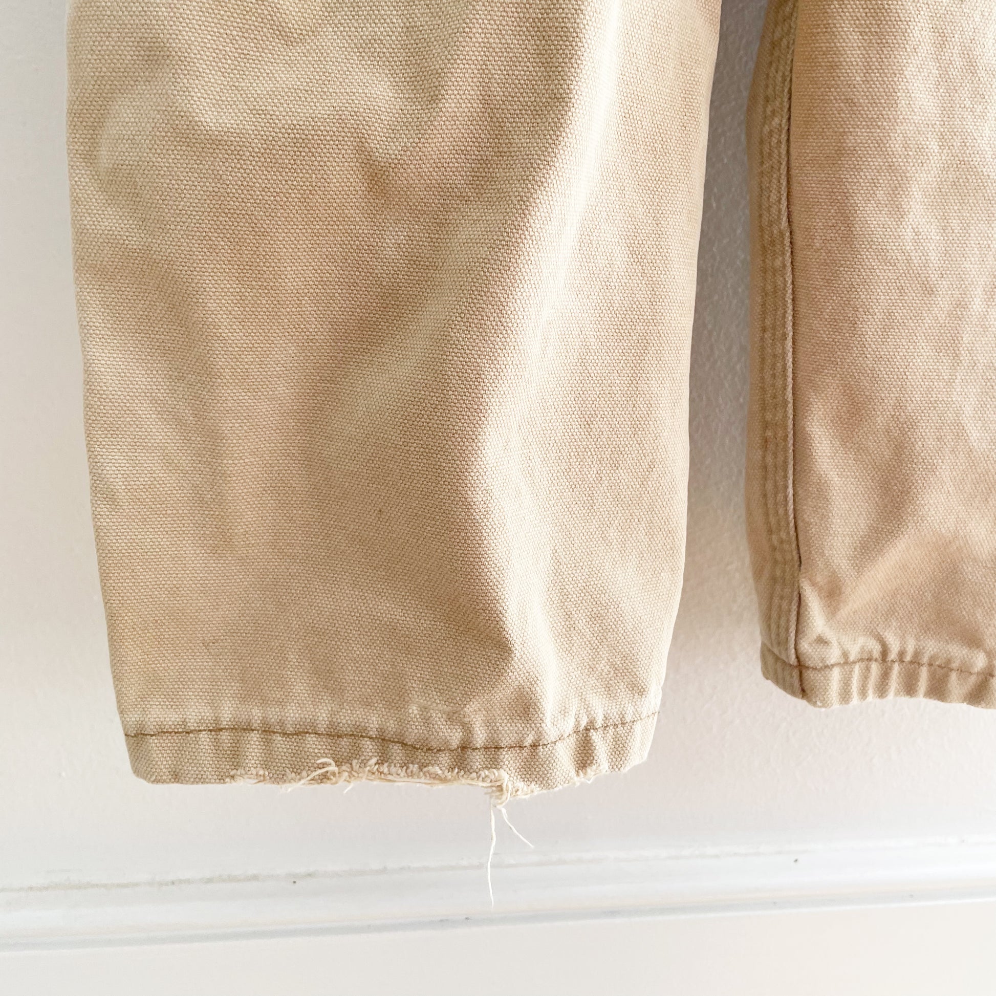 Carhartt Light Tan Reinforced Knee Overalls • 3T (?) - Yellow Clover Vintage Kids Clothes